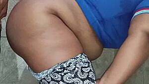 My heart raced as professor devoured my bbw evangelical pussy in school bathroom