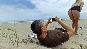 Fat Cock Pounds Milf's Ass Awakening Her on Sunny Beach