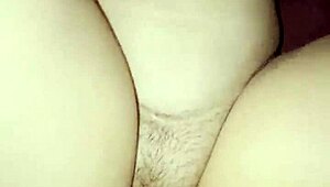 Amateur Mexican housewife's tight shaved pussy filled with hot creampie cum deep inside juicy vagina