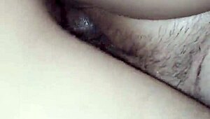 Amateur Mexican housewife's tight shaved pussy filled with hot creampie cum deep inside juicy vagina