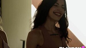 perfect lesbian teens oksana oksi kay j strip and pose seductively