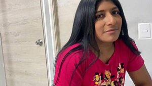 stepsister's muscles ache so stepbro massages then fucks her wet pussy doggystyle cowgirl