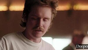 Can submissive Chanel Camryn worship her dom's cock deeper in restaurant?