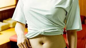 the blindfolded asian beauty strips lingerie during steamy massage