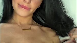 American exchange student teen masturbates solo on webcam squirting orgasm in college dorm