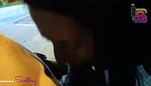 Wife Cheats on Hubby Sucks First Stranger Cock She Spots