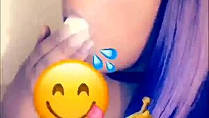 banana turns into throbbing cock for butta's sloppy deepthroat blowjob skills