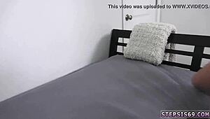 teens in taboo family game competition fuck hard in wild group threesome