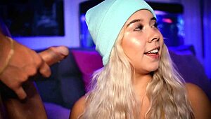 Colombian Bubble Butt Blonde Deepthroats Bent Over Doggystyle for Horny Fans