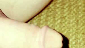 Watch my huge cock get rock hard up close in solo homemade pov jerk