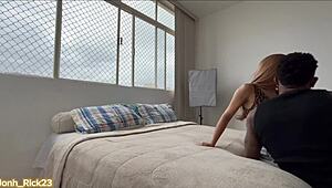 big black negao bareback fucks skinny brazilian whore's ass