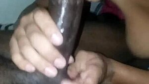 mimi's lips tease my throbbing monster bbc before she swallows every drop of cum