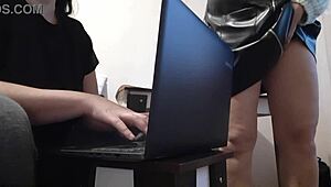 My Sultry Brunette Secretary Ignites Unstoppable Office Masturbation