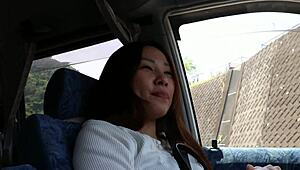 Japanese milf yuri gets hardcore creampied on hidden cam... hubby watches her cum hard