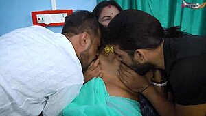 天啊印度Mallu骚媳妇被俩debar双插猛干三人行