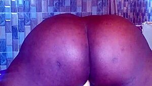 queensandypussy shoves dildo deep in shaved pussy squirting orgasms