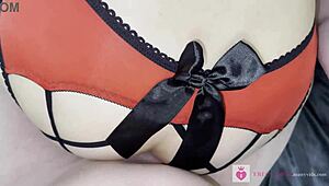 wanna fuck this cute brunette's ass in red panties pov?