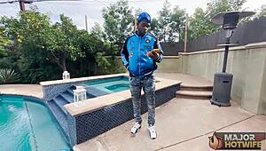 yo check out this busty redhead milf peaches gettin her pussy slammed by rome major