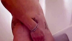 emy angel soaps her petite tits ass and pussy in steamy shower