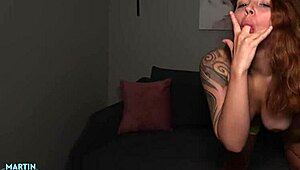 a redhead beauty's wet shaved pussy and big lips make him cum multiple times from deepthroat doggystyle and cowgirl riding