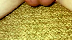 Watch my huge cock get rock hard up close in solo homemade pov jerk