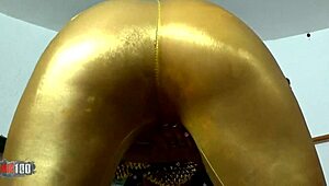 Hey, Pretty Tattoo Brunette Betty Foxxx Strips Bare At The Bar Counter!