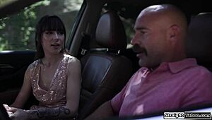 wanna see this guy stretch his stepsons tiny titted gf ass outdoors with deep anal?