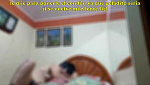 Submissive latina wife offered as prostitute to fat mature friend by cuckold husband