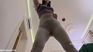 OLD WET PUSSY SOAKS LEGGINGS IN GOLDEN SHOWER PASSION