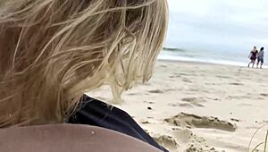 Stranger milf's big natural tits jiggle in public outdoor cowgirl anal fail blooper close-up