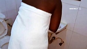 Boss's Wife Secretly Fucked Hard in Steamy Bathroom