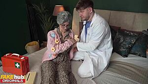 Horny Gilf Doctor Rips Panties Off For Patient's Monster Cock Creampie!