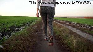 worship this milf's juicy ass in tight leopard leggings! 🍑🔥