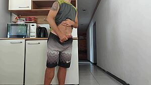 Almost caught fucking hubby's friend in the shower!