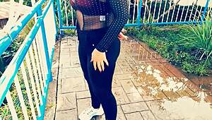 amateur latina big ass rides stranger cowgirl hard outdoors for quick cash sex