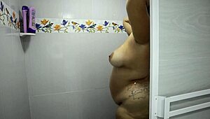 curvy latina bbw with huge tits showers tight pussy doggystyle