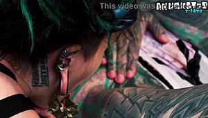 hey, check out this inexperienced tattooed hippie getting her tight ass wrecked by a wild alternative pornstar 😈🍑💦