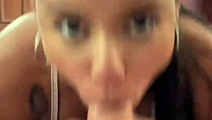 Petite latina teen slams sloppy deepthroat rimjob POV cum gulp
