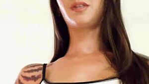 i feel her tall busty body dominate my petite asian face sitting and scissoring wild