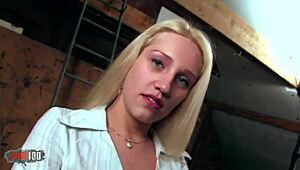 fucking beautiful blonde tight pussy then slamming her ass hard!