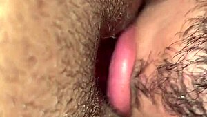 wife's huge clit gets sucked rich on camera as her wet vagina throbs