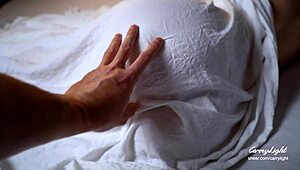 stepmom wakes to stepson's monster cock pretending it's stepdad then rides it hard!