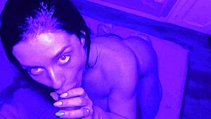 brazilian muscle latina deepthroats big cock then takes creampie doggystyle pov