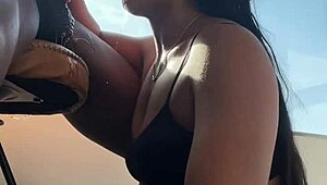 Oh god, he can't hold back as his throbbing cock pulses in my mouth during our amateur blowjob!