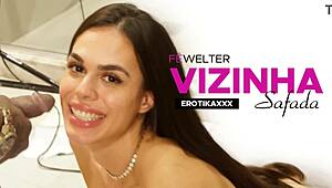 horny teen angelina massages juicy cunt with big dildo toy