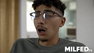 Step Mom's Tits And Face Drowned In My Thick Explosive Cum Blast