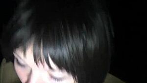 damn exgirlfriend gives nasty car blowjob while driving swallows every drop german slut!