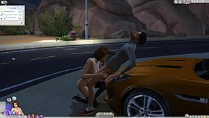 The rush of sucking cock outdoors in Sims 4 floods her with wild public desire and lust.