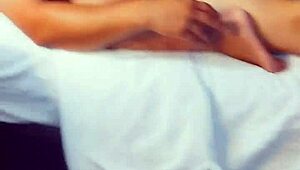 😩 Latina cuckold wife rides husband's friend big tits ass cowgirl while he records orgasm!