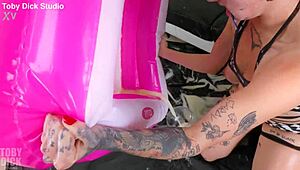 degraded malafalda spews piss from rough throatfuck ass to mouth domination